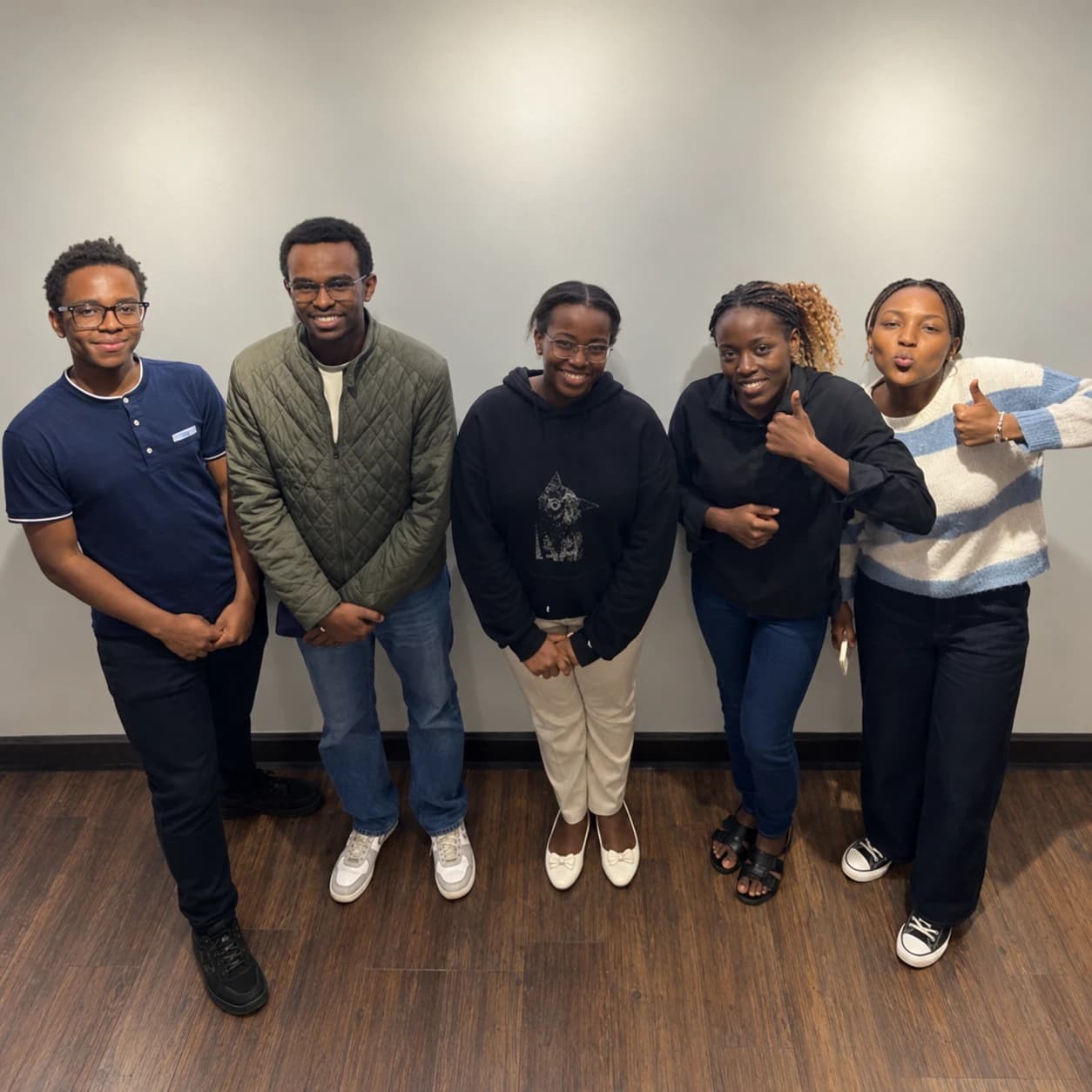 The five members of the Umber team together in Nairobi